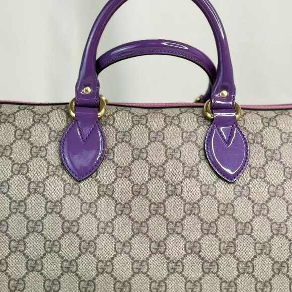 Gucci Convertible GM Boston Bag GG Coated Canvas and Leather - Picture 10 of 13